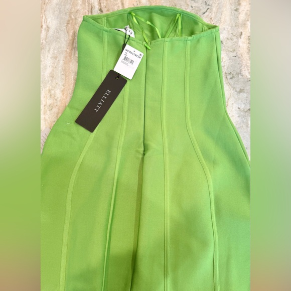 NWT Women’s ELLIATT Rose Strapless Mini Dress In Green- Size XS - Picture 4 of 12